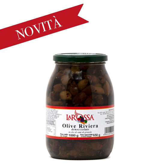 Olive Riviera denocciolate in olio di semi di girasole